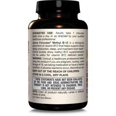 Jarrow Formulas vegan B12 bottle label shown for dietary restrictions.