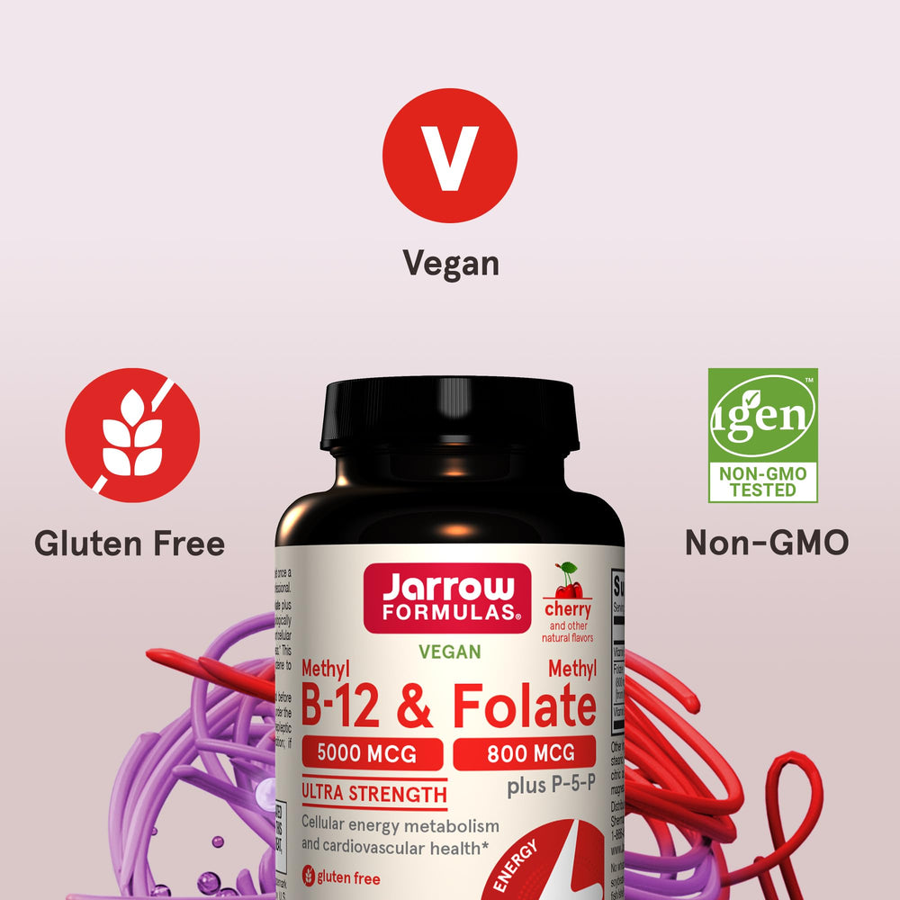 Jarrow Formulas Vegan gluten-free B-vitamin chewable tablet bottle