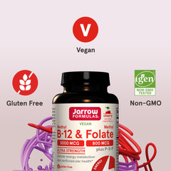 Jarrow Formulas Vegan gluten-free B-vitamin chewable tablet bottle