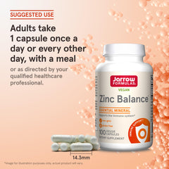 Jarrow Zinc Balance daily-use serving suggestion on label.