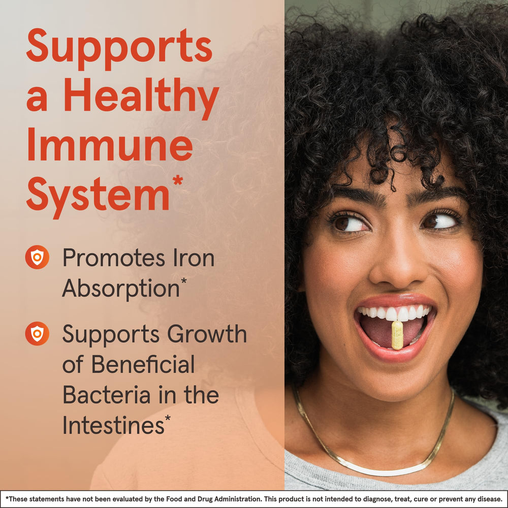 Jarrow Formulas Lactoferrin bottle on shelf for daily immune routine.