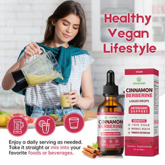 Javeriah Berberine Drops label closeup showcases vegan formula