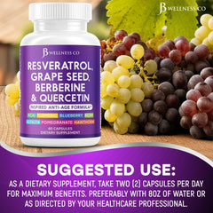 JB Wellness Co acai extract capsules with purple fruit accents