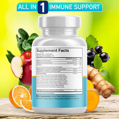 JB Wellness Co bromelain elderberry capsules on shelf illustrate fast-acting immunity support.