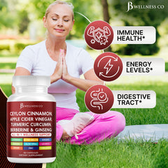 JB Wellness Co Ginseng capsules in bottle for focused energy