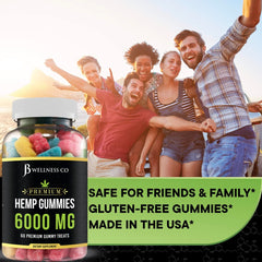JB Wellness Co hemp gummies Advanced bottle back showing ingredients and hemp content