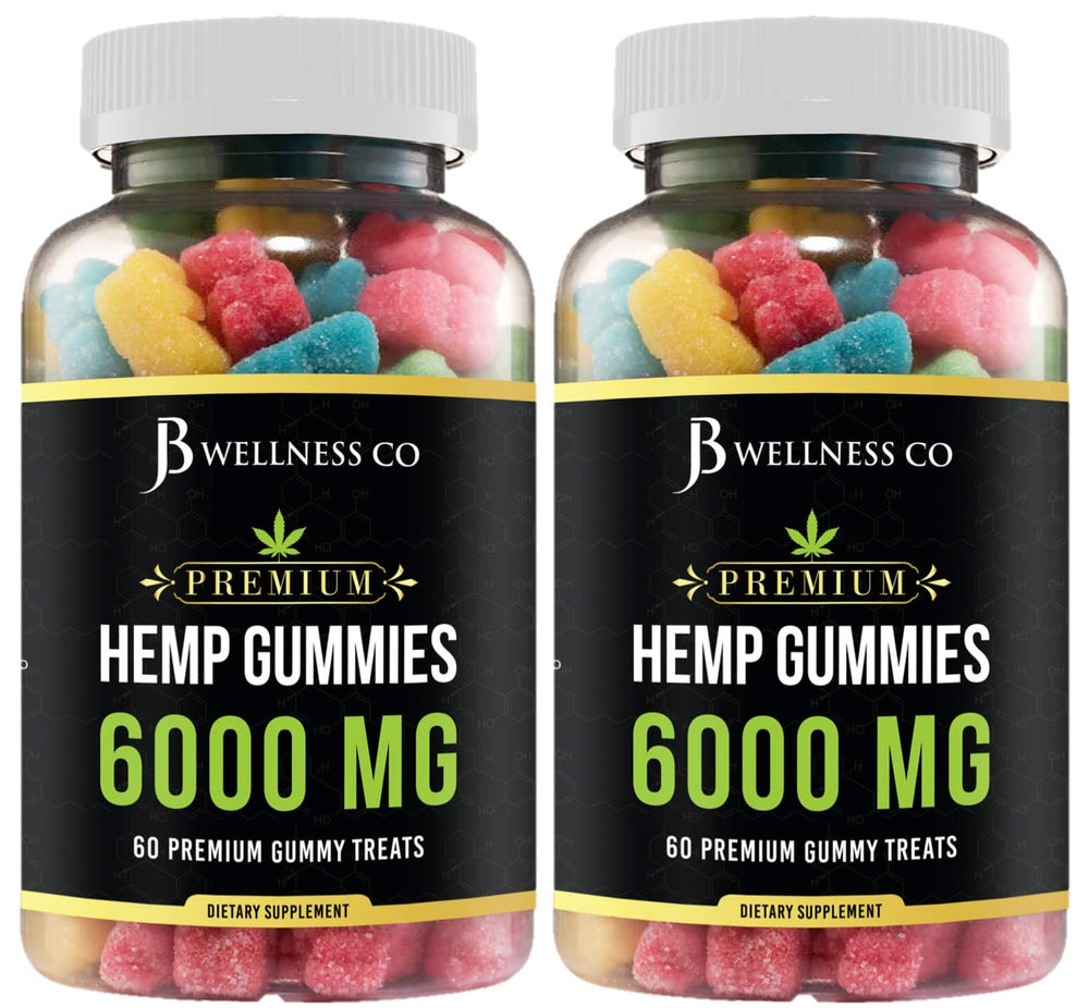 JB Wellness Co hemp gummies Advanced bottle front view for a relaxing daily routine