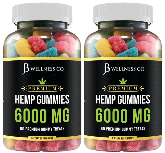 JB Wellness Co hemp gummies Advanced bottle front view for a relaxing daily routine