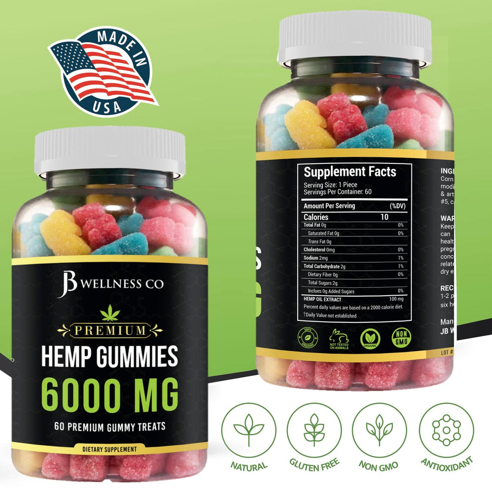JB Wellness Co hemp gummies Advanced pack shot showing two-pack packaging