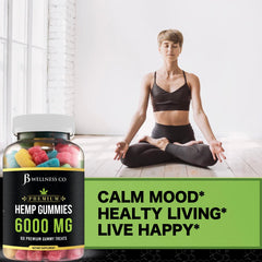 JB Wellness Co hemp gummies Advanced serving scene with glass