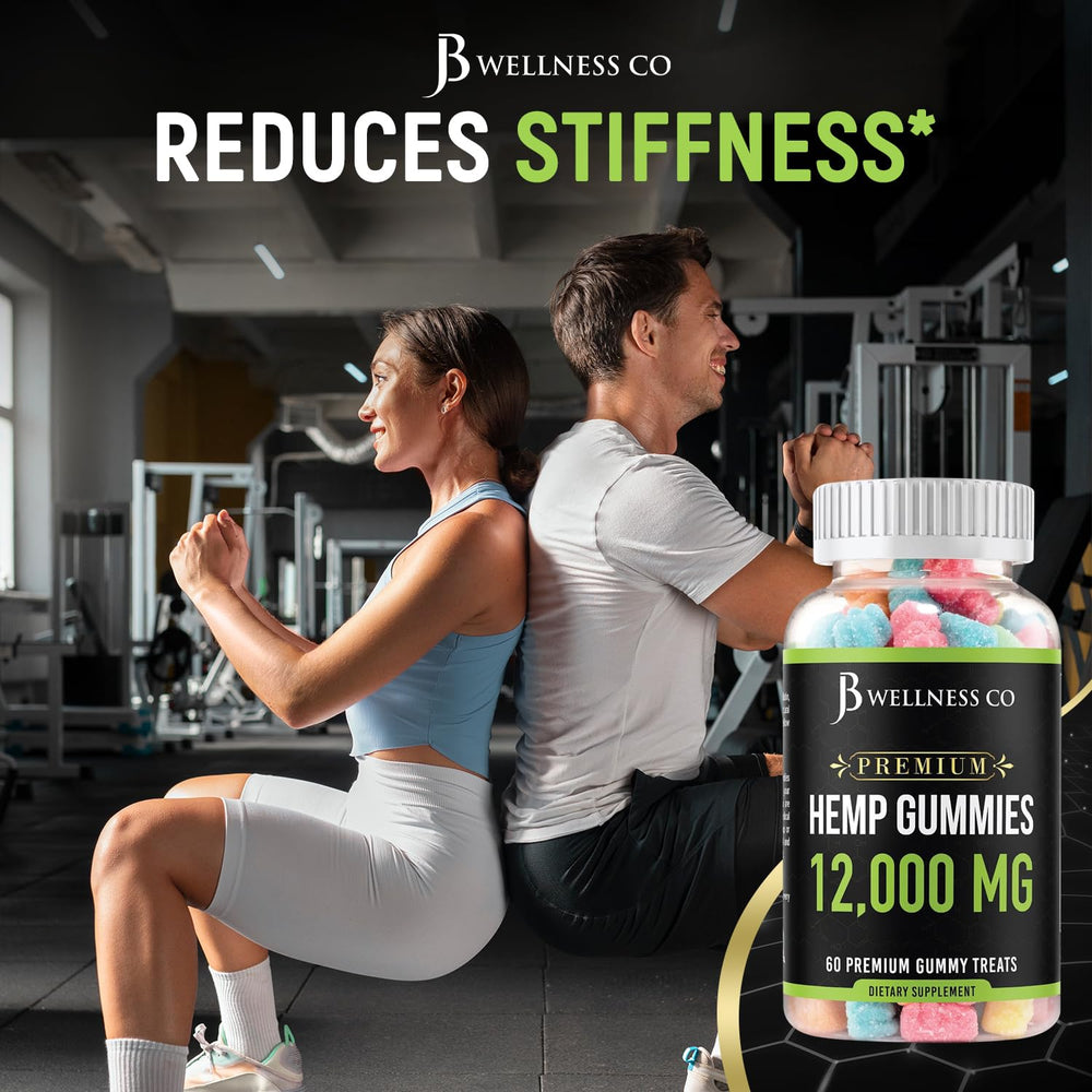 JB Wellness Co hemp gummies on store display for easy shopping