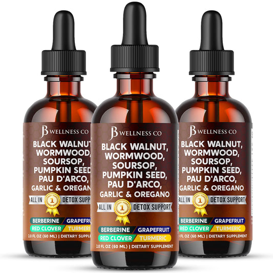 JB Wellness Co Wormwood Cleanse bottle front shows herbal ingredients for digestion