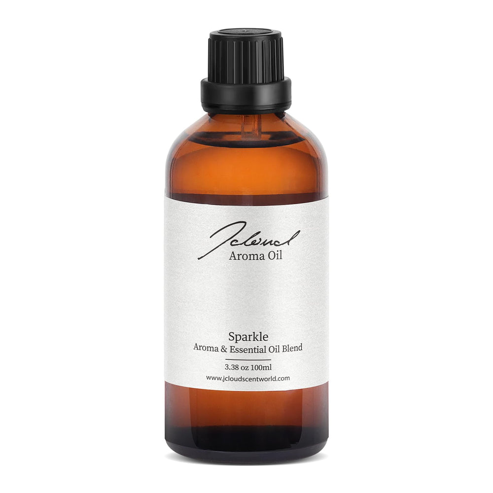 JCLOUD Sparkle Hotel Diffuser Oil bottle front view for long-lasting home fragrance.