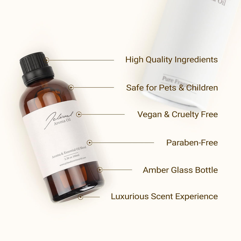 Packaging and bottle design showcasing clean, premium diffusion quality by JCLOUD.