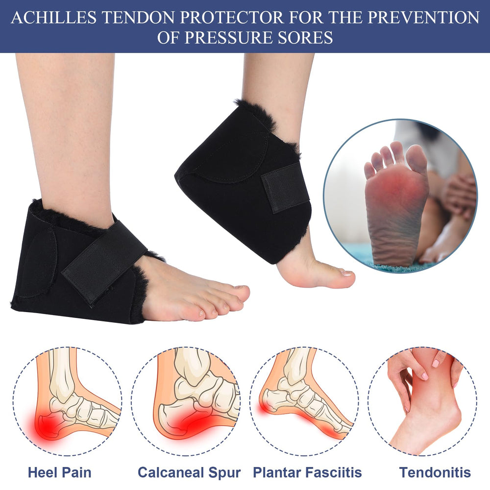 Jeere adjustable-fit heel protectors with elastic laces for secure wear.
