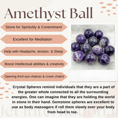 Jet International amethyst sphere closeup reveals unique patterns and coloration
