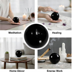 Jet International Jet Black Tourmaline Ball room decor for serene ambiance and focus.
