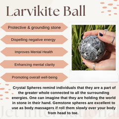 Jet International Larvikite ball during meditation session for focus