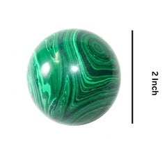 Jet International malachite sphere closeup reveals unique patterning for mindful focus