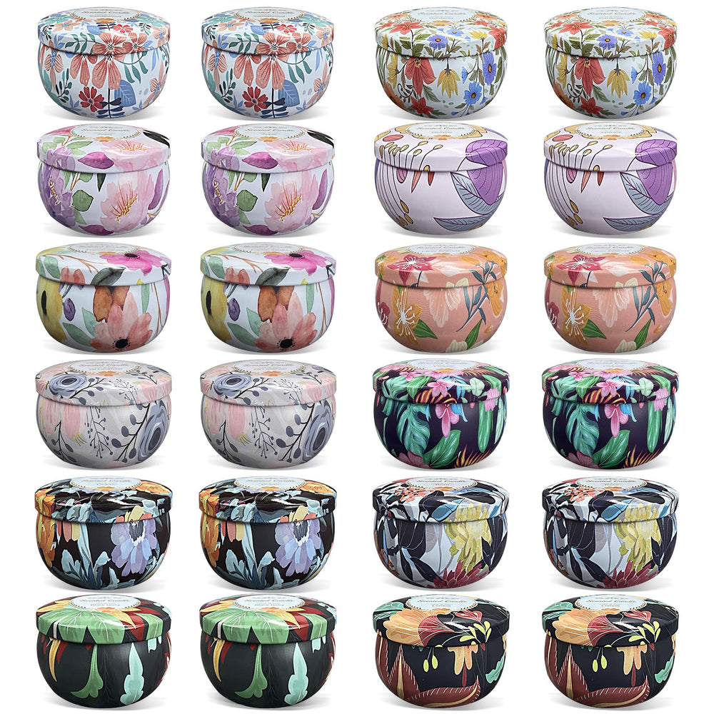 Jeximing 24-pack scented candles in travel tins create cozy home ambiance