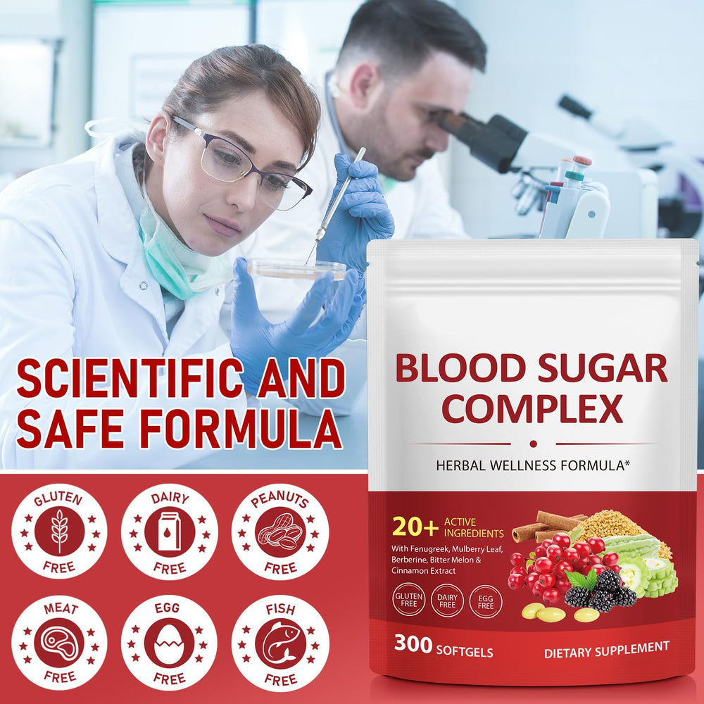 Close-up of 300 softgels in bottle for easy dosing.