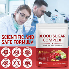 Close-up of 300 softgels in bottle for easy dosing.