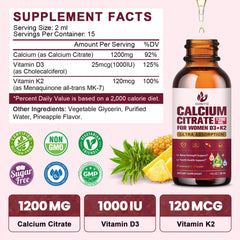 JIANKYTZ calcium citrate liquid drops pour demonstrates quick absorption and convenient dosing.