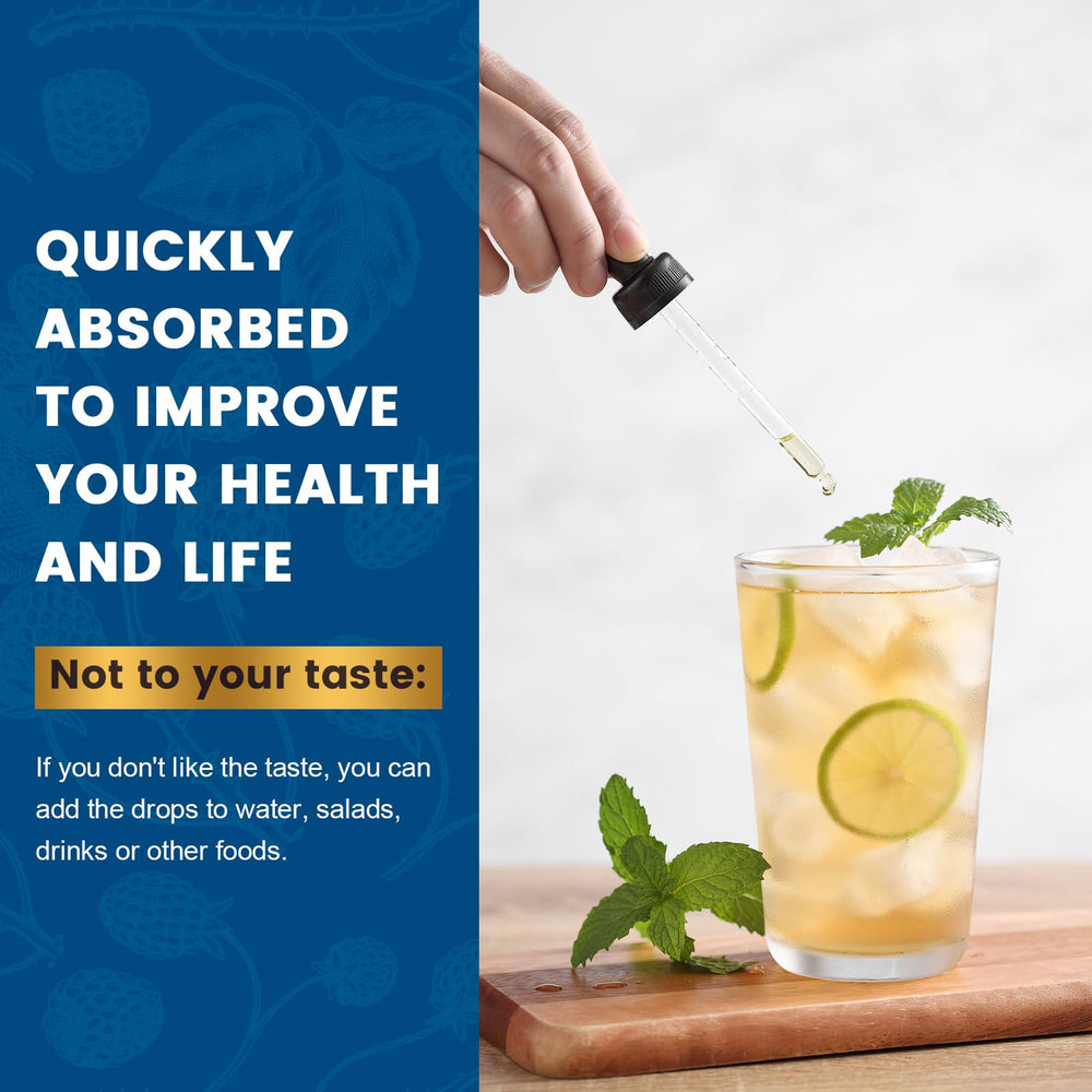 JIANKYTZ raspberry-flavored drops on a glass suggest flavor-friendly, convenient daily use.