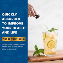 JIANKYTZ raspberry-flavored drops on a glass suggest flavor-friendly, convenient daily use.
