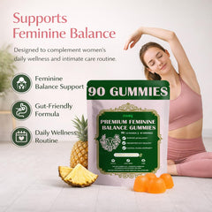 JianQ gummies close-up showing pineapple flavor and vegan formula.
