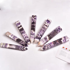 JIC Gem chevron amethyst wand tower enhancing chakra work