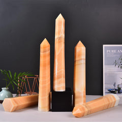 JIC Gem natural yellow calcite wand as a thoughtful crystal gift