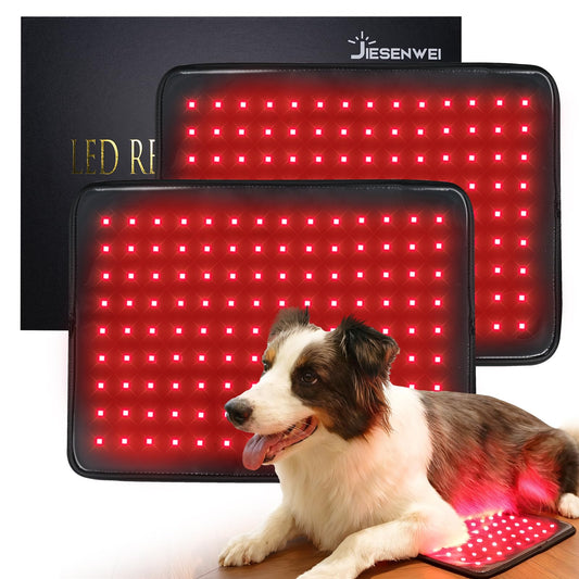 JIESENWEI red infrared therapy pad on a pet for joint comfort