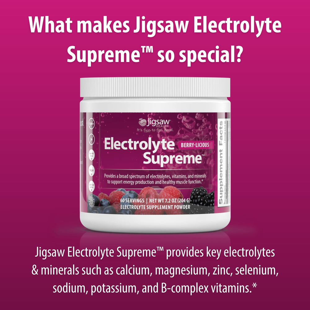 Jigsaw Electrolyte Supreme adults during workouts for replenishing minerals.
