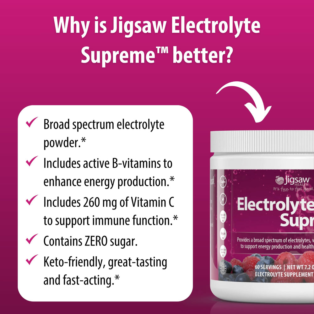 Jigsaw Electrolyte Supreme measuring spoon ready for precise servings.