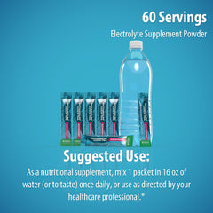 Jigsaw Health Potassium Cocktail blue raspberry glass with prepared drink ready to sip.