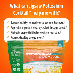 Jigsaw Health Potassium Cocktail orange sip during workout.