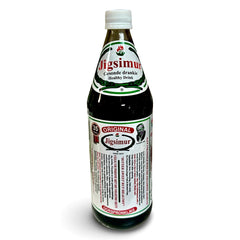 Jigsimur glass with drink highlighting bitter profile and refreshing finish.