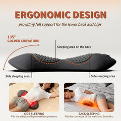 JINGRUIAI smooth spine massager showcases 135-degree ergonomic contour.