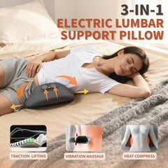 JINGRUIAI triple fusion back massager emphasizes heat and vibration for relaxation.