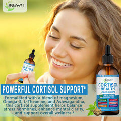Ingredients close-up highlighting Ashwagandha, L-Theanine, Omega-3 for natural balance.