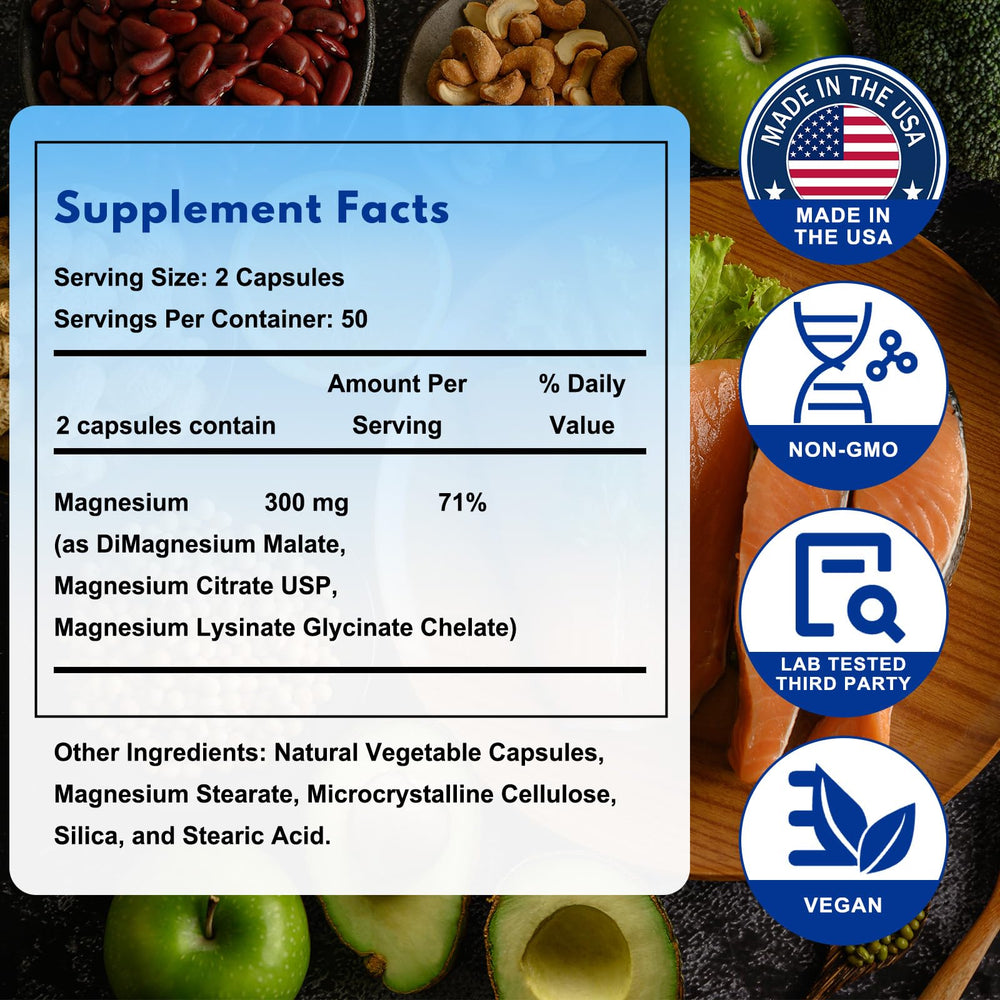 JKrova Reacted Magnesium bottle back label highlighting purity and quality