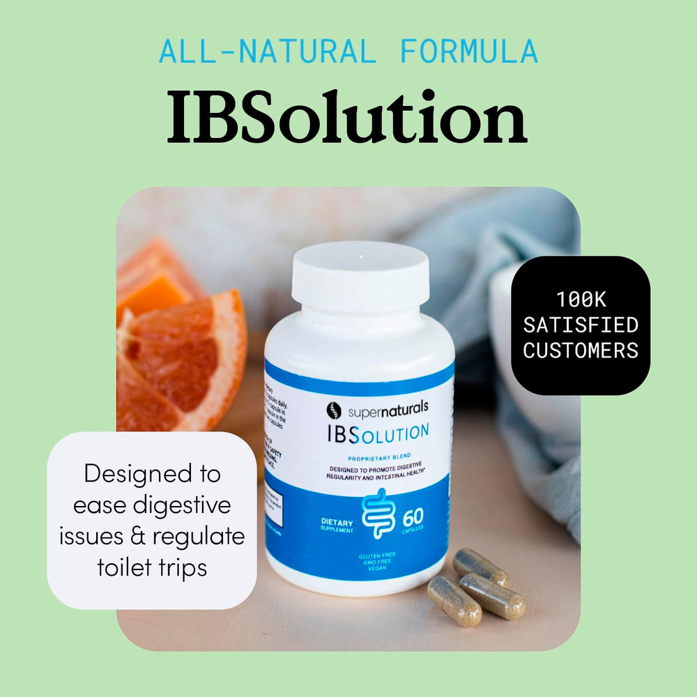 JLM Nutritionals SuperNaturals IBSolution capsules provide gentle daily gut balance