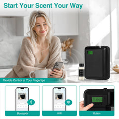 JM-X2 Pro Scent Air Starter Kit desktop placement blends with modern interiors.