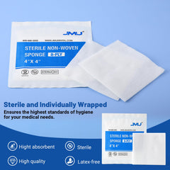 JMU latex-free gauze pads reduce irritation for sensitive skin.