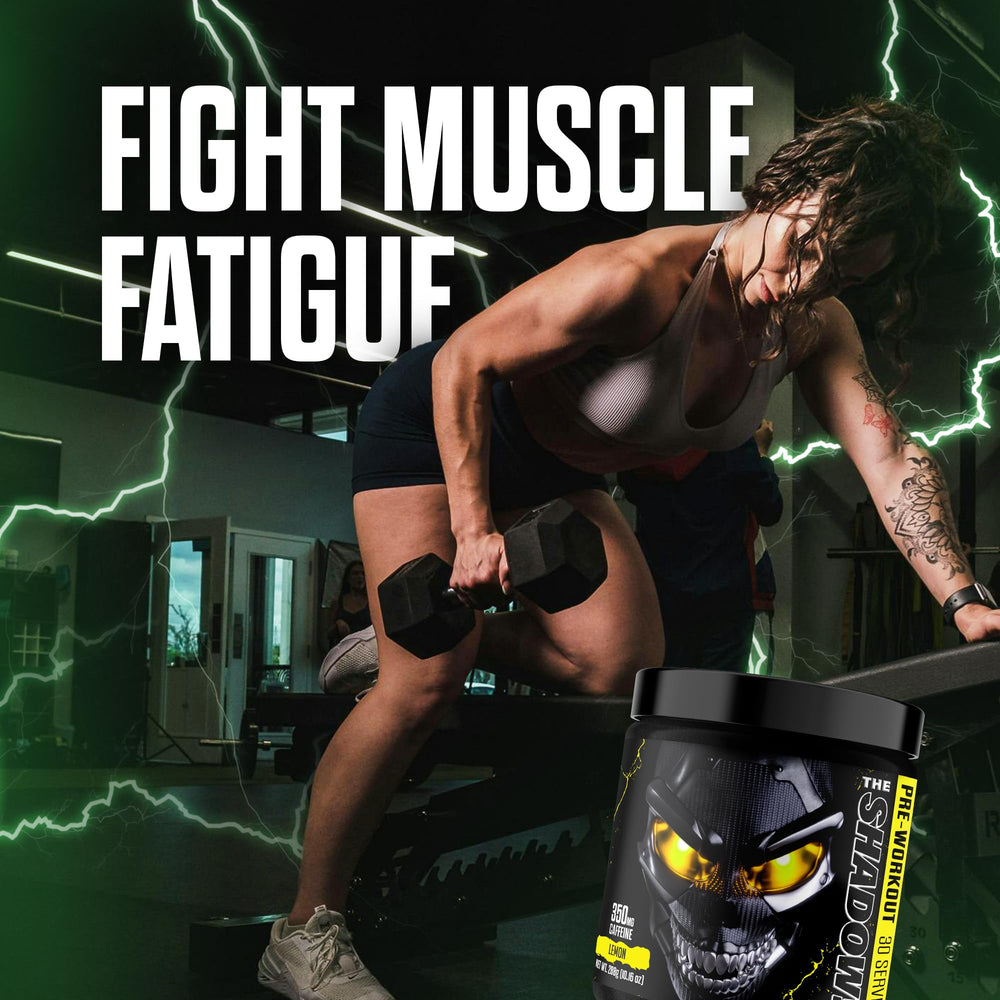 JNX Shadow shaker with powder ready to mix during workouts