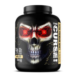JNX Sports The Curse Ultra Premium Whey Vanilla Bean 5lb tub for lean muscle support.