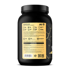 The Curse! scoop beside the tub, ideal for quick protein boosts