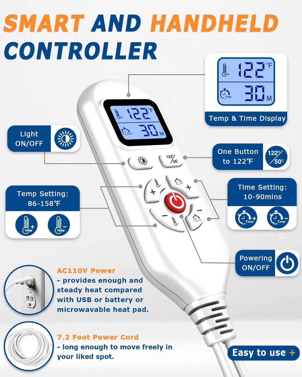JOBYNA automatic off timer graphic indicating 10–90 minutes