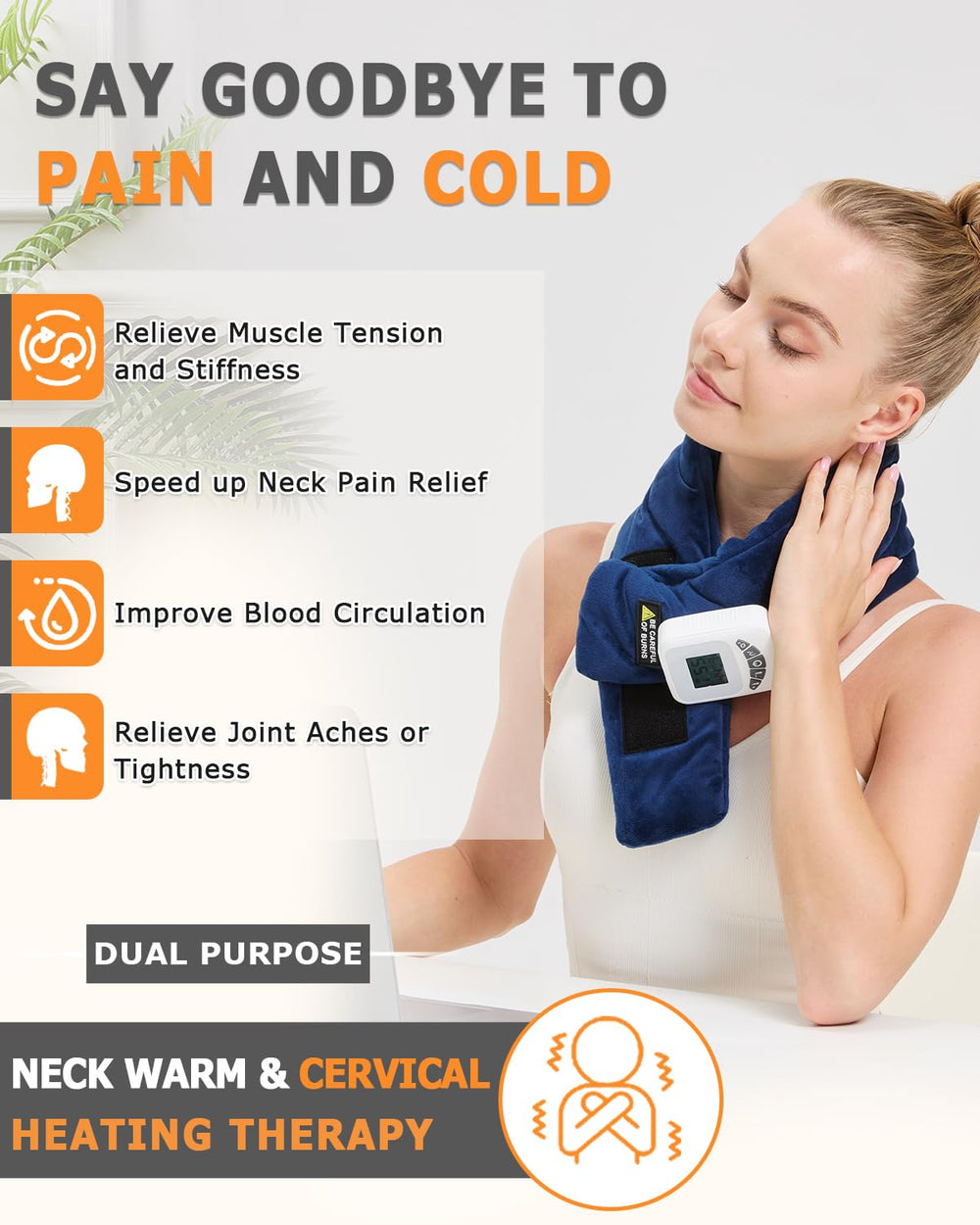 Jobyna contoured neck wrap designed for comfortable wear during daily activities.